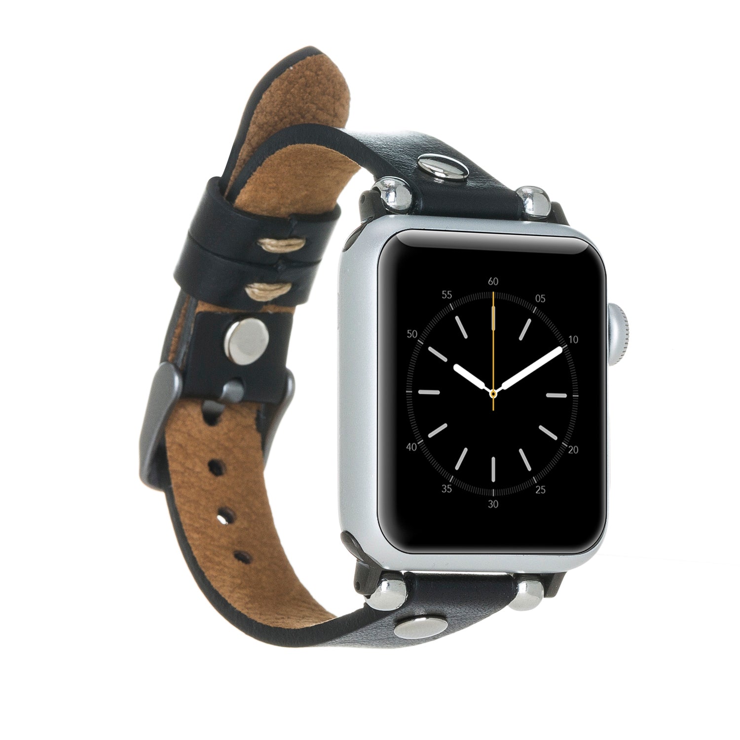 Apple Watch uyumlu, Hakiki Deri, El Yapımı Kordon, ST Rustik Siyah