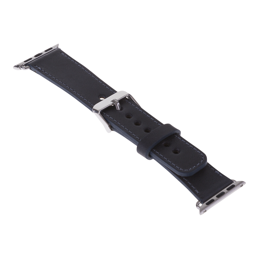 Apple Watch uyumlu, Hakiki Deri, El Yapımı Kordon, CZ01 Lacivert