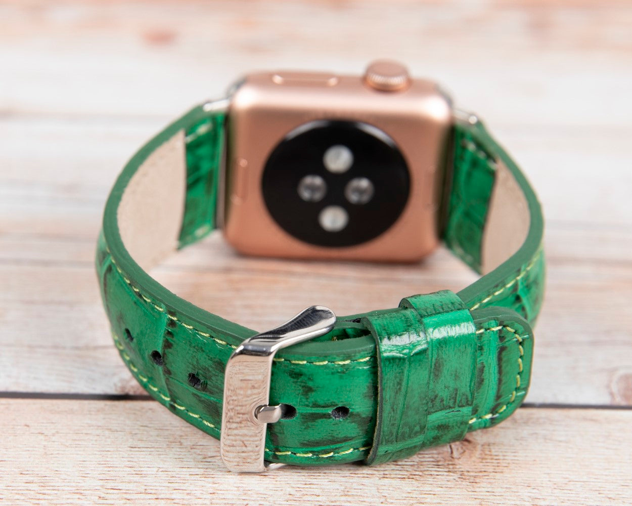 Apple Watch uyumlu, Hakiki Deri, El Yapımı Kordon, Croco YK04