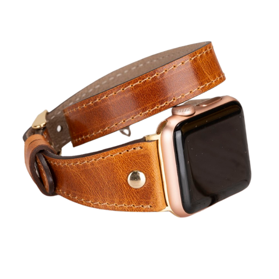 Apple Watch uyumlu, Hakiki Deri, El Yapımı Kordon, Slim DT GT V18