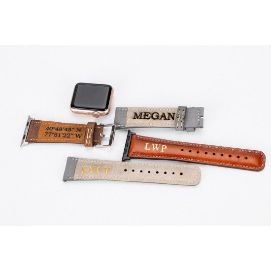 Apple Watch uyumlu, Hakiki Deri, El Yapımı Kordon, Slim LE02N
