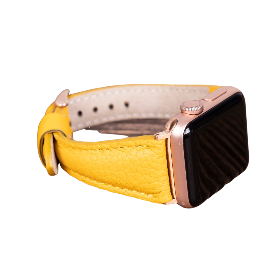 Apple Watch uyumlu, Hakiki Deri, El Yapımı Kordon, Slim FL12