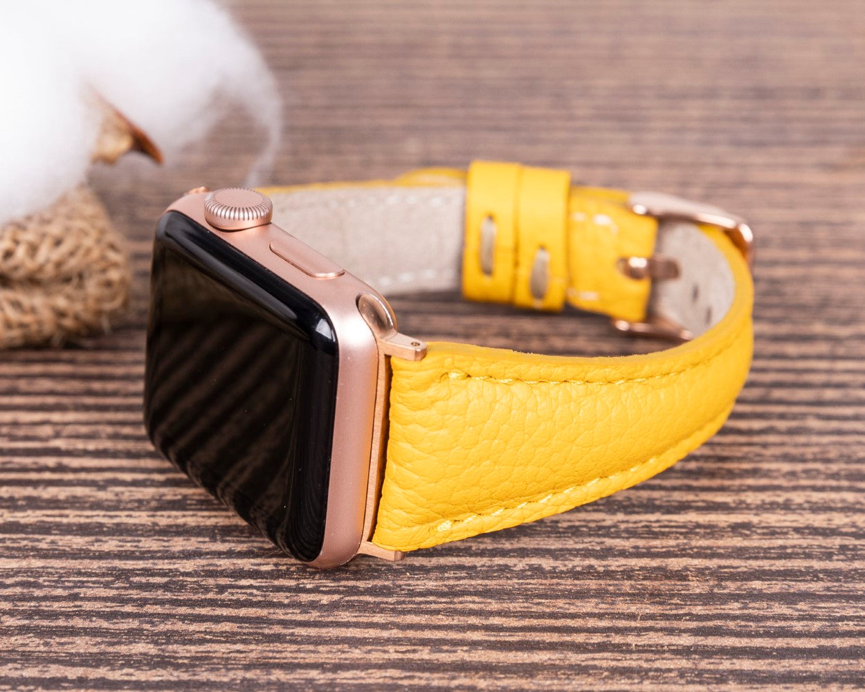 Apple Watch uyumlu, Hakiki Deri, El Yapımı Kordon, Slim FL12