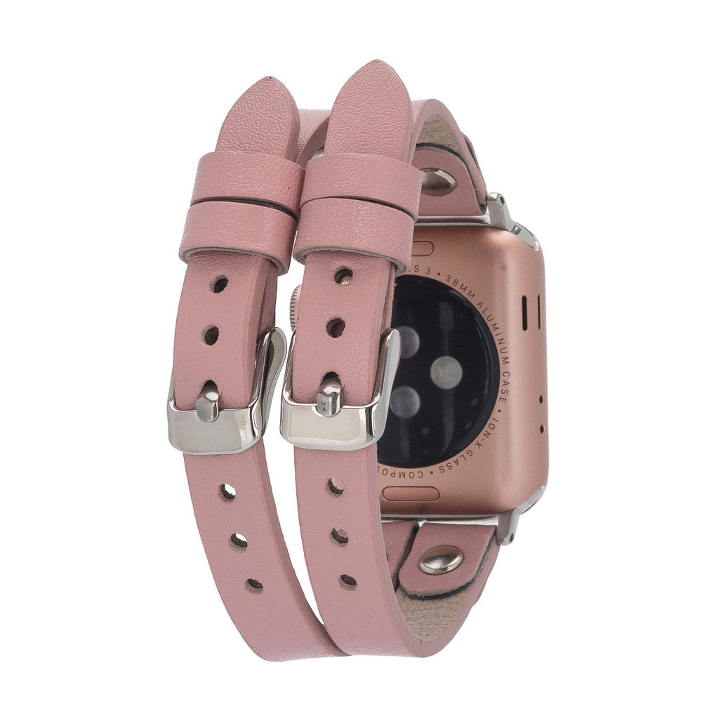 Apple Watch uyumlu, Hakiki Deri, El Yapımı Kordon, Ely Double Tour ST NU2