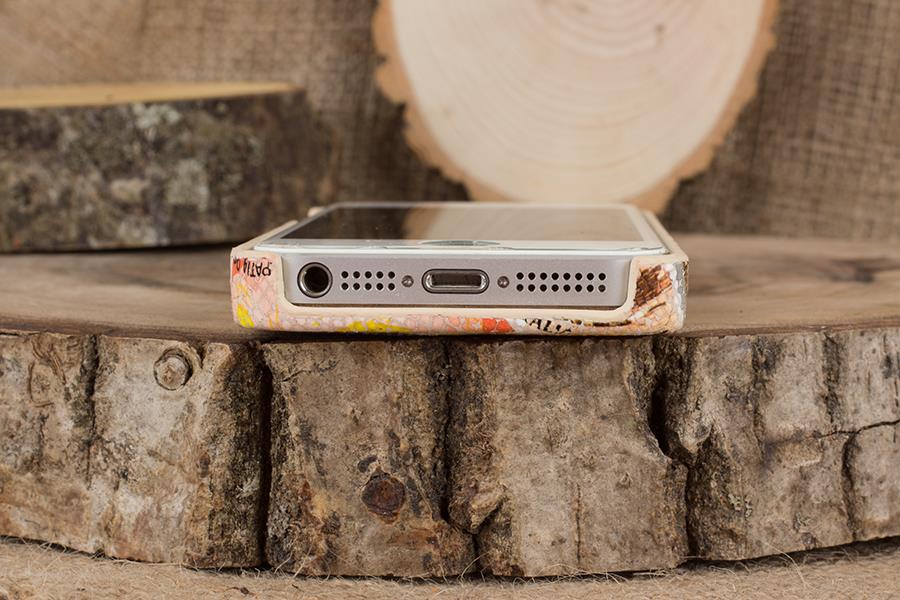 Apple iPhone 5-5s-SE Uyumlu Deri Kartlıklı Arka Kapak UJCC Desen