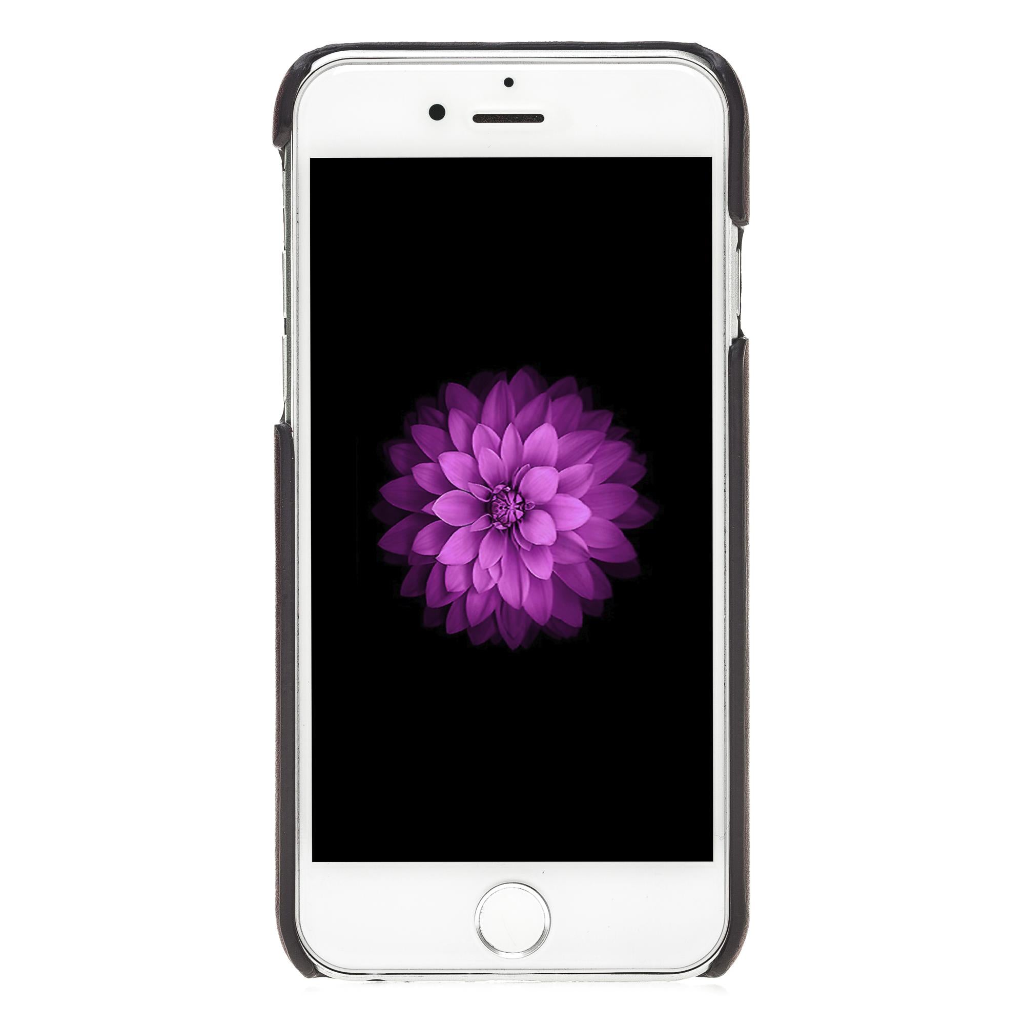 Apple iPhone 6-6s Uyumlu Deri Kartlıklı Arka Kapak UJCC CZ11 Mor
