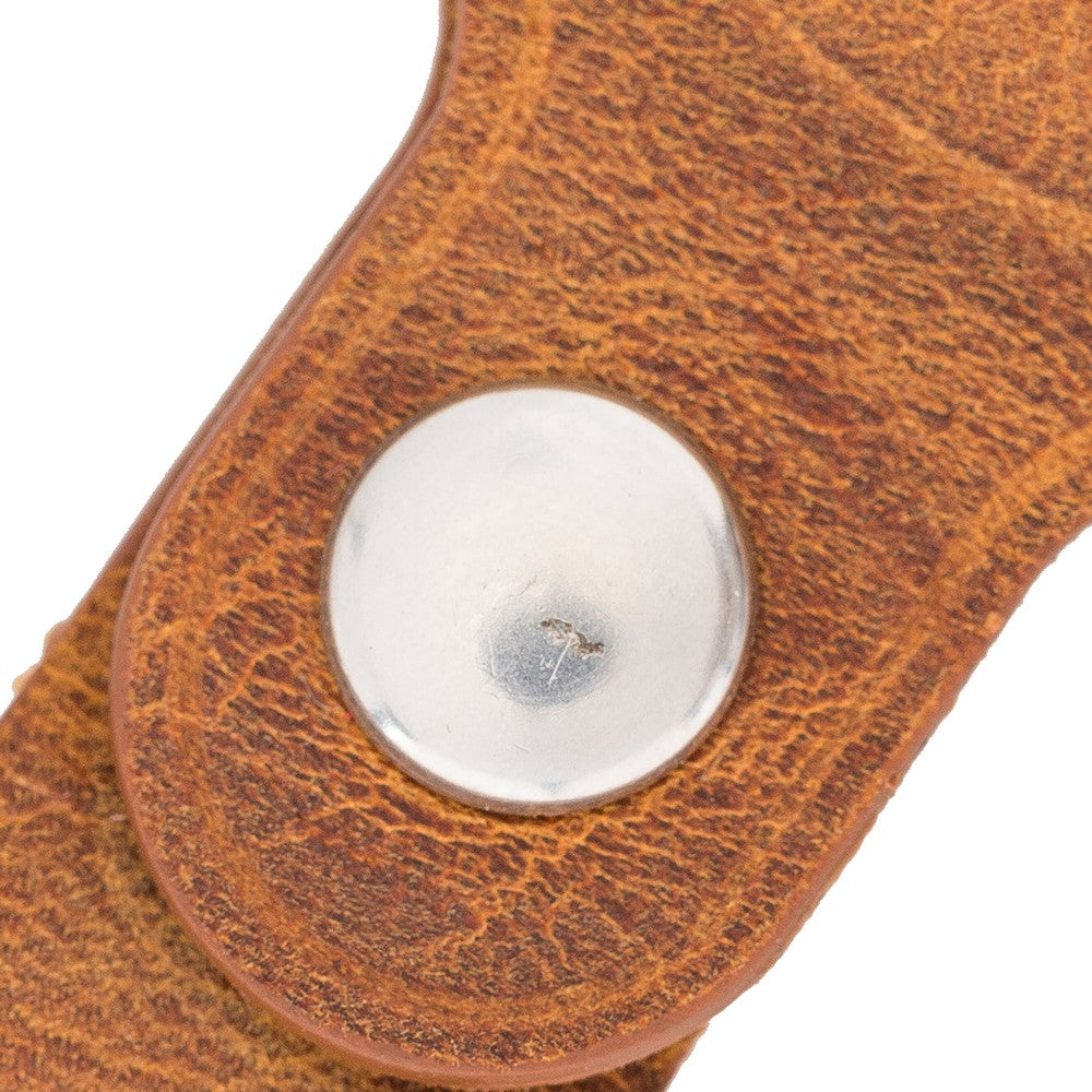 Apple AirTag uyumlu, Hakiki Deri, El Yapımı Anahtarlık, Arta G19 Taba