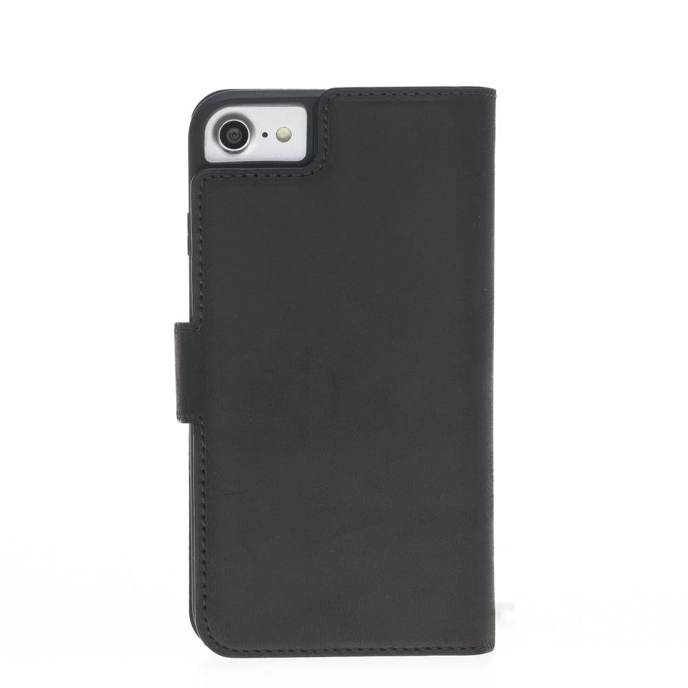 Apple iPhone 7-8-SE Uyumlu Deri Cüzdanlı Kılıf MW0D G1 Siyah