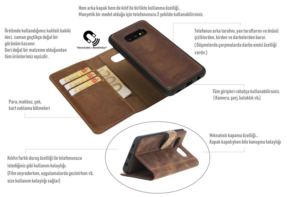 Apple iPhone 7-8-SE Uyumlu Deri Cüzdanlı Kılıf MW0D G1 Siyah