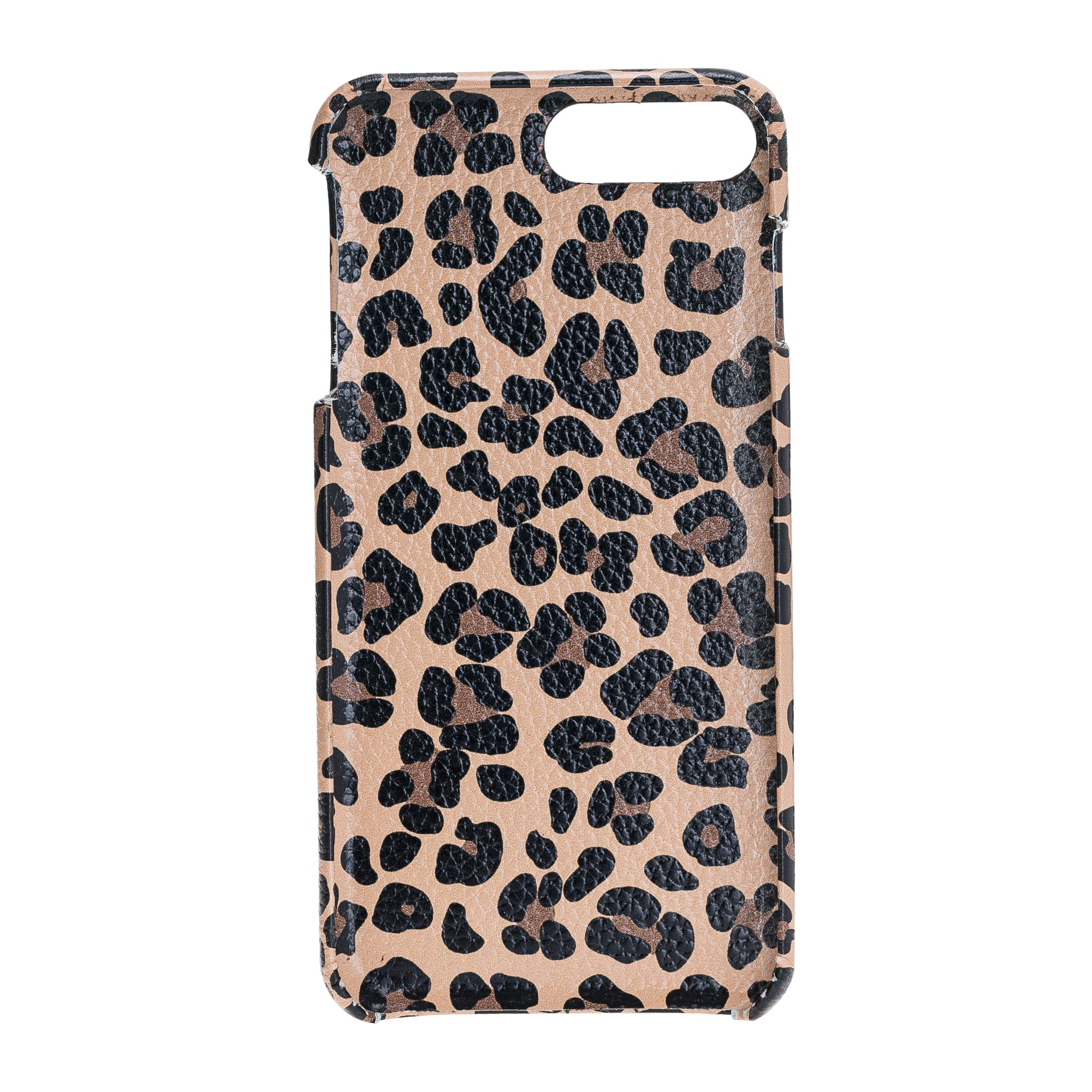 Apple iPhone 7-8 Plus Uyumlu Deri Arka Kapak F360 Leopar NE