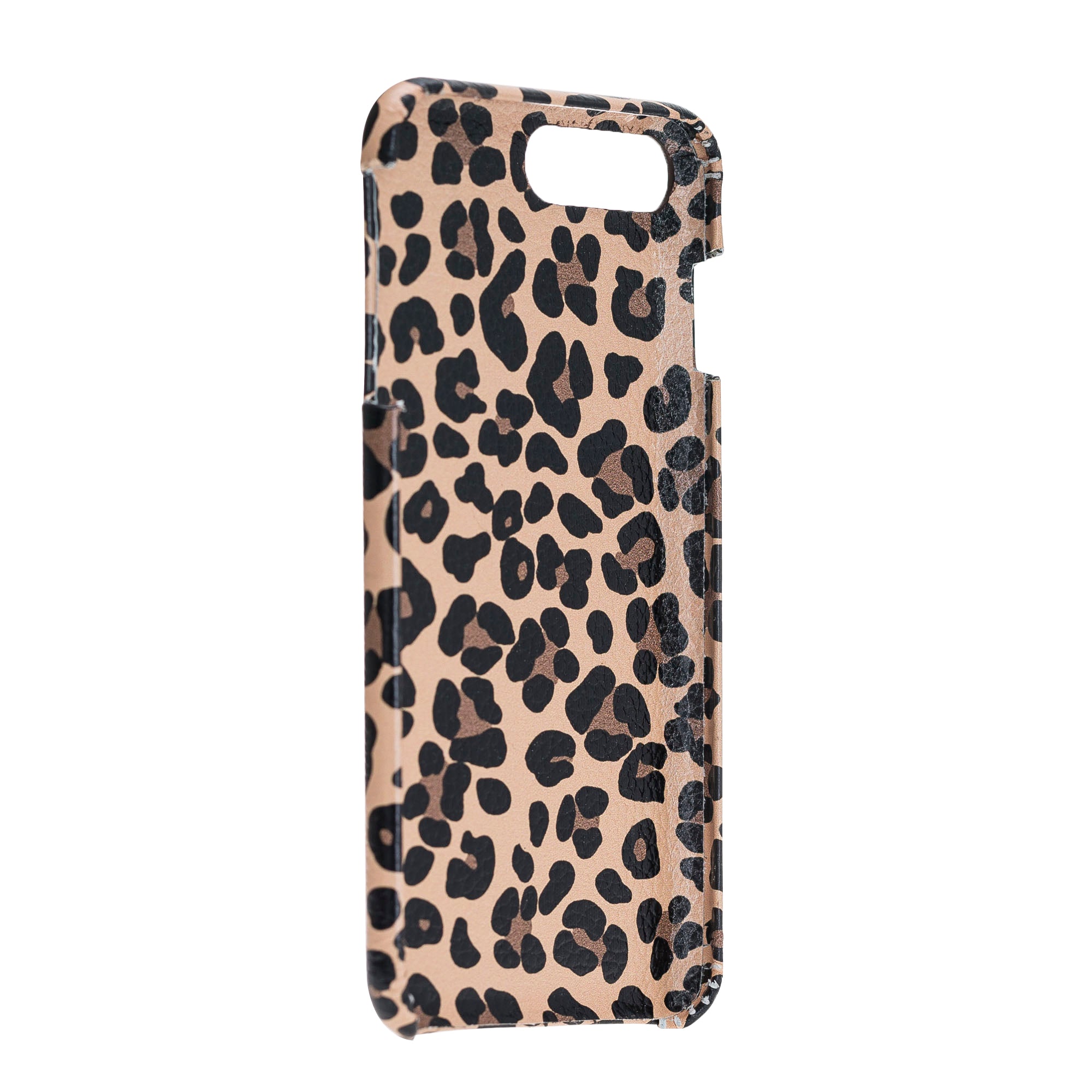 Apple iPhone 7-8 Plus Uyumlu Deri Arka Kapak F360 Leopar NE