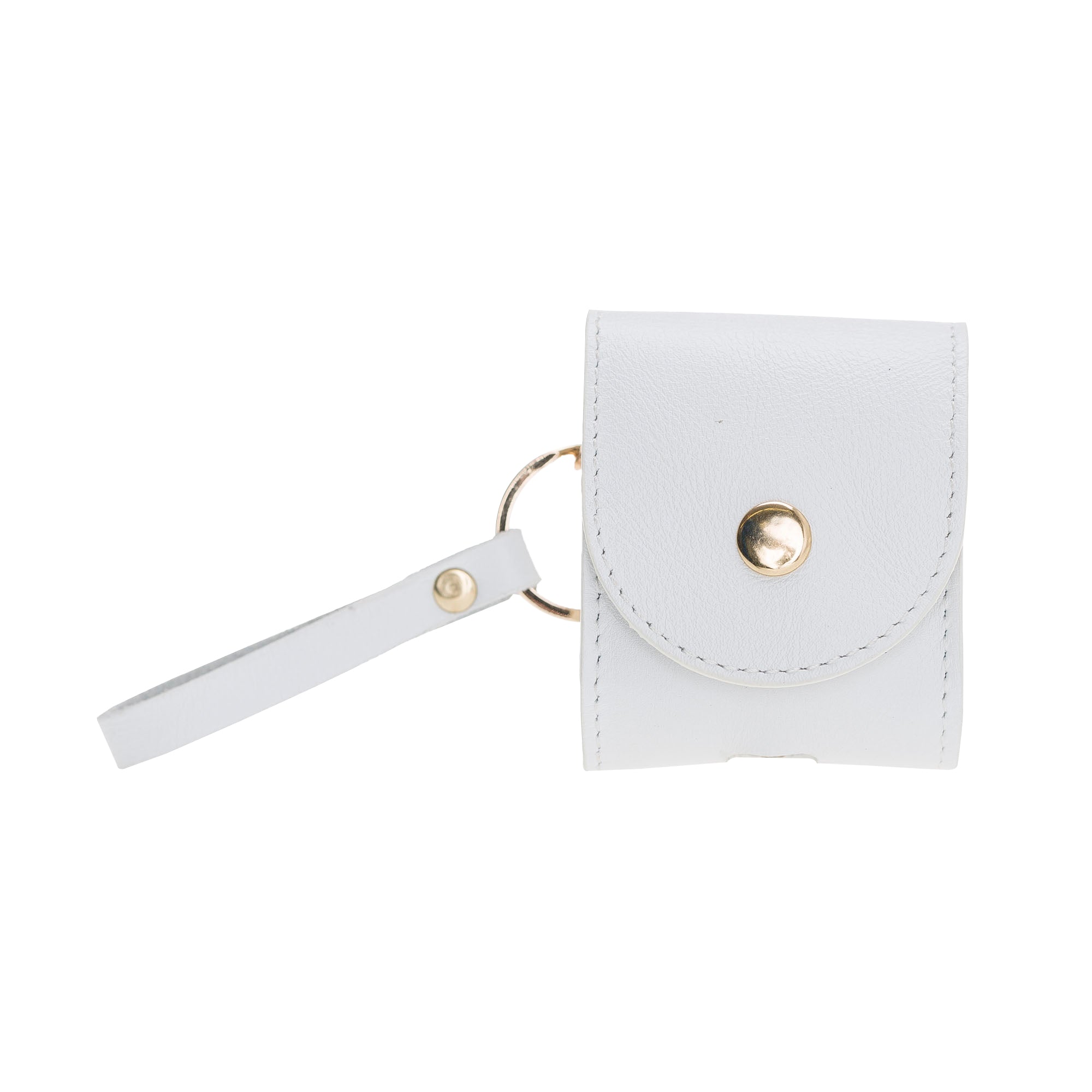 Apple AirPods 2.nesil uyumlu, Hakiki Deri, El Yapımı Kılıf, Mai Snap F3 Beyaz