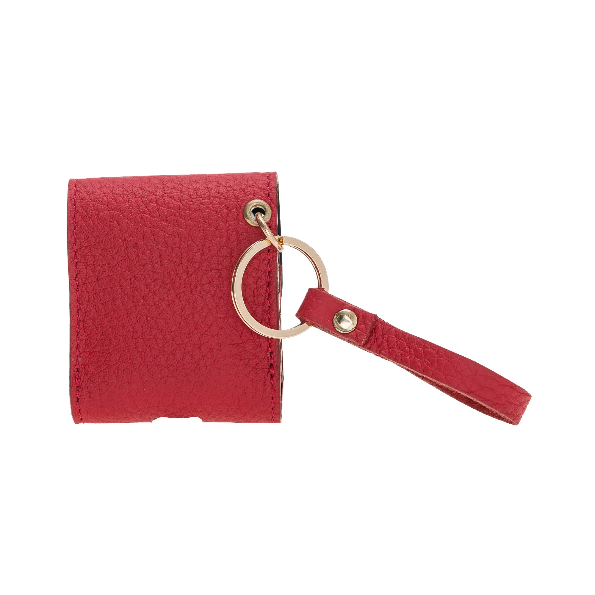 Apple AirPods 2.nesil uyumlu, Hakiki Deri, El Yapımı Kılıf, Mai Snap ERC2 Kırmızı