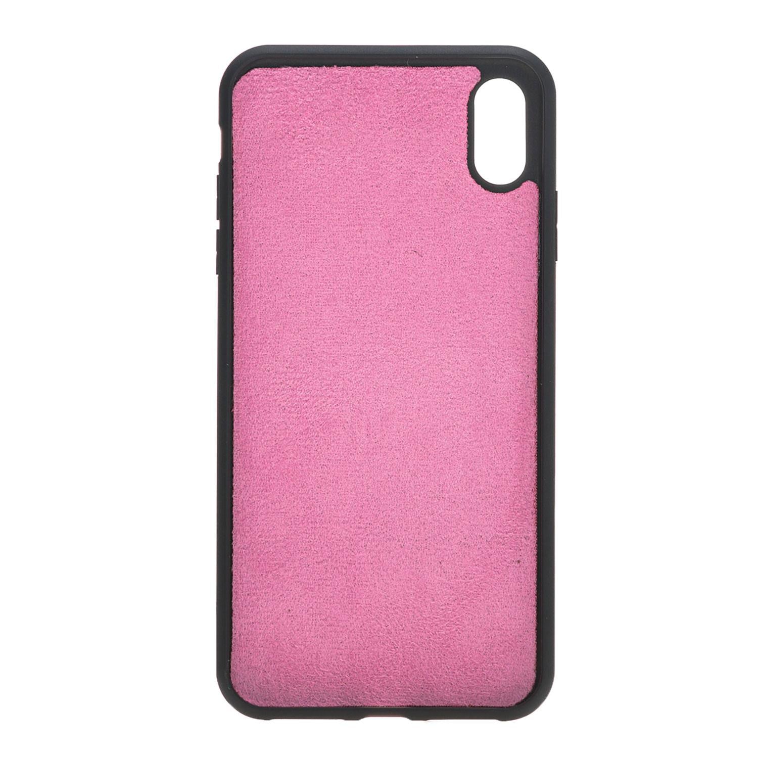 Apple iPhone XS Max uyumlu, Hakiki Deri, El Yapımı, Cüzdanlı Kılıf, TN08 Mor