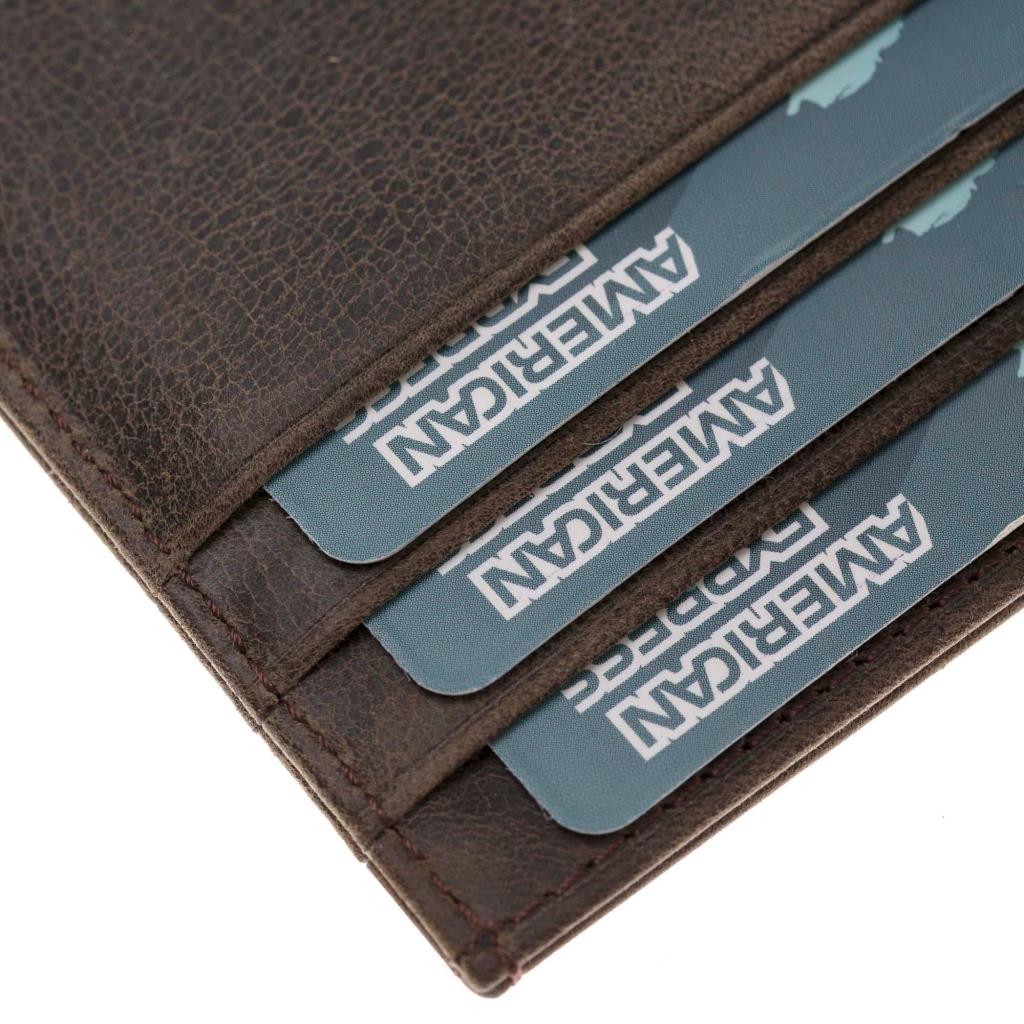 Kuga Hakiki Deri, El Yapımı Kartlık RO6 Kahve