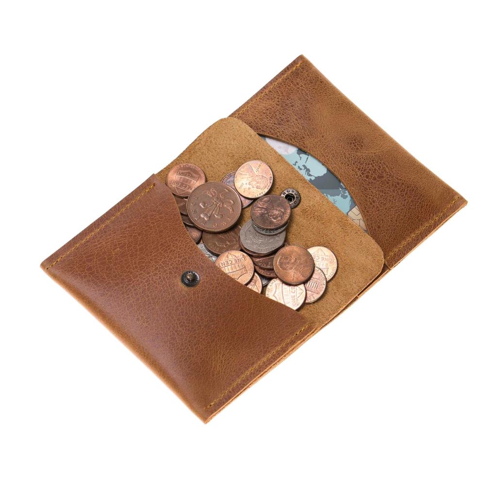 Kuga Vega Hakiki Deri, El Yapımı Cüzdan RO2 Taba