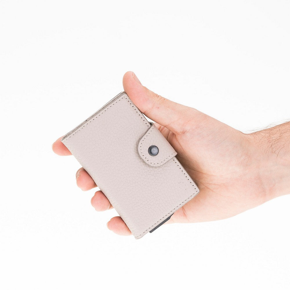 Mondello Hakiki Deri, El Yapımı, Ayrılabilir Mıknatıslı Pop-Up Kartlık, ERC3 Bej