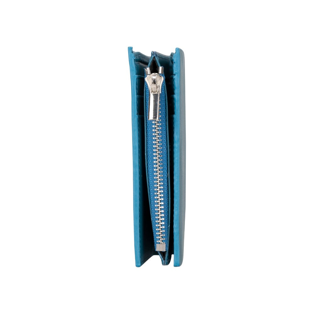 Kompa Hakiki Deri, El Yapımı Cüzdan, Gölgeli Mavi