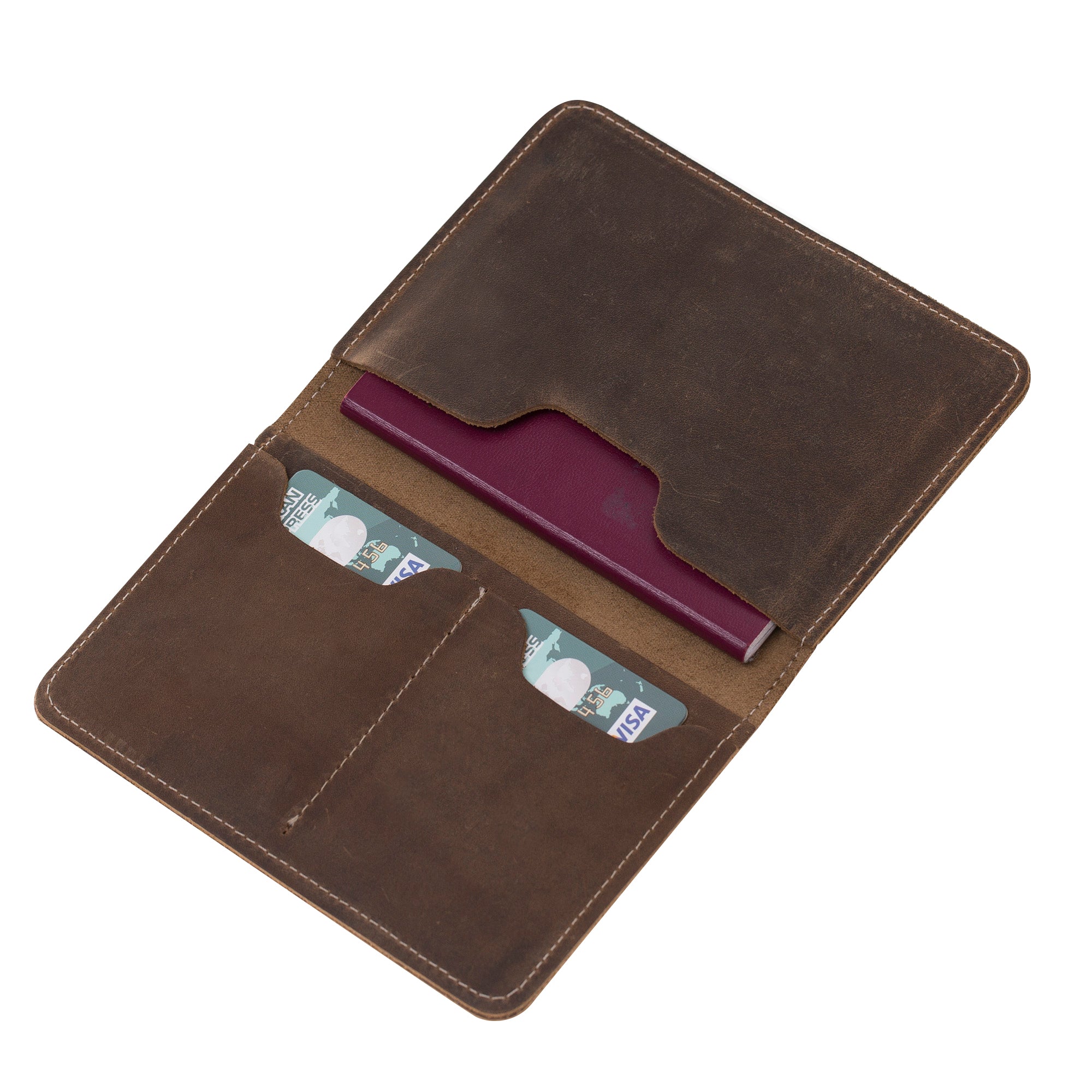 Hakiki Deri, El Yapımı Cüzdan, Pasaport Bölümlü, PH02 RO6 Kahve