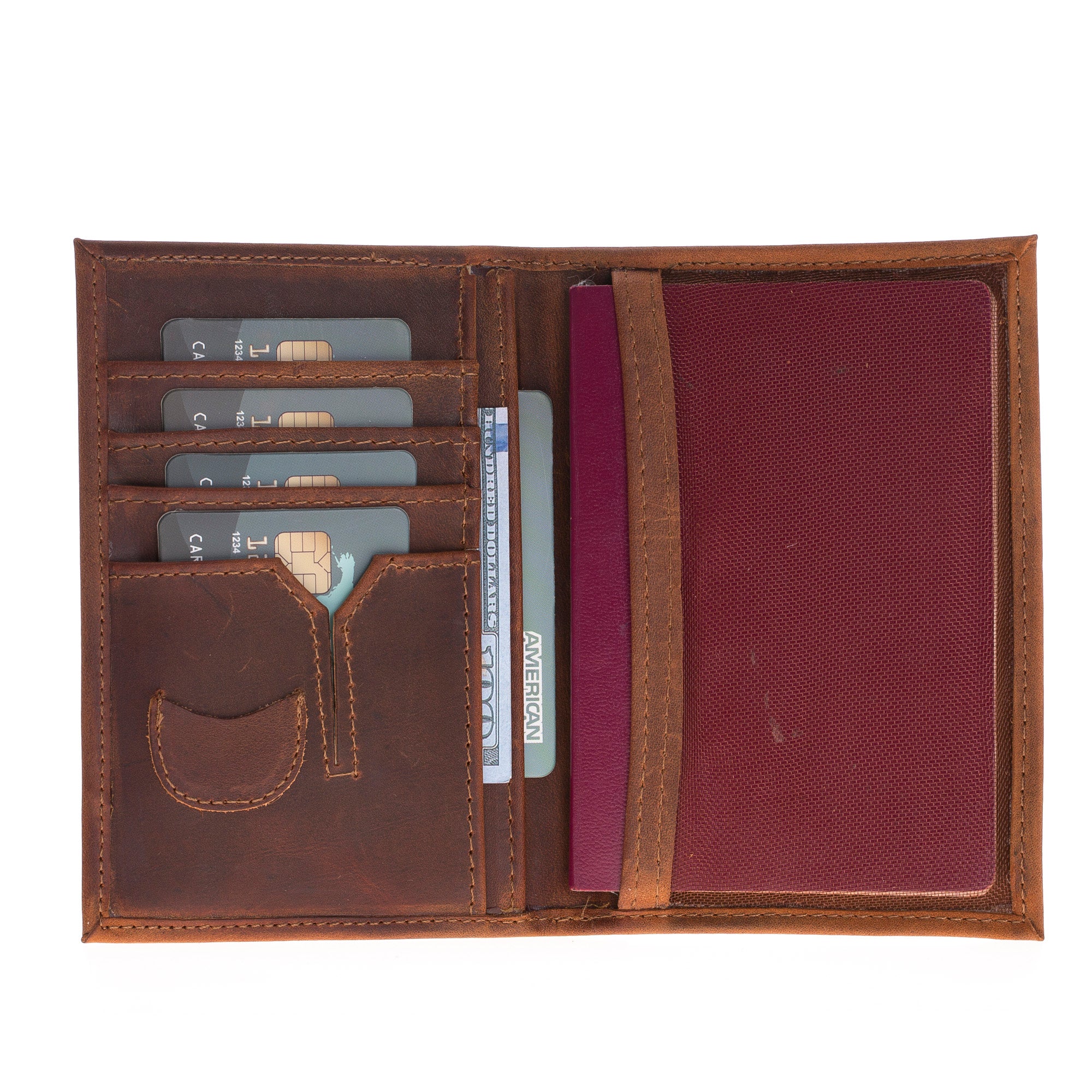 Hakiki Deri, El Yapımı Cüzdan, Pasaport Bölümlü, PH04 Antik Kahve