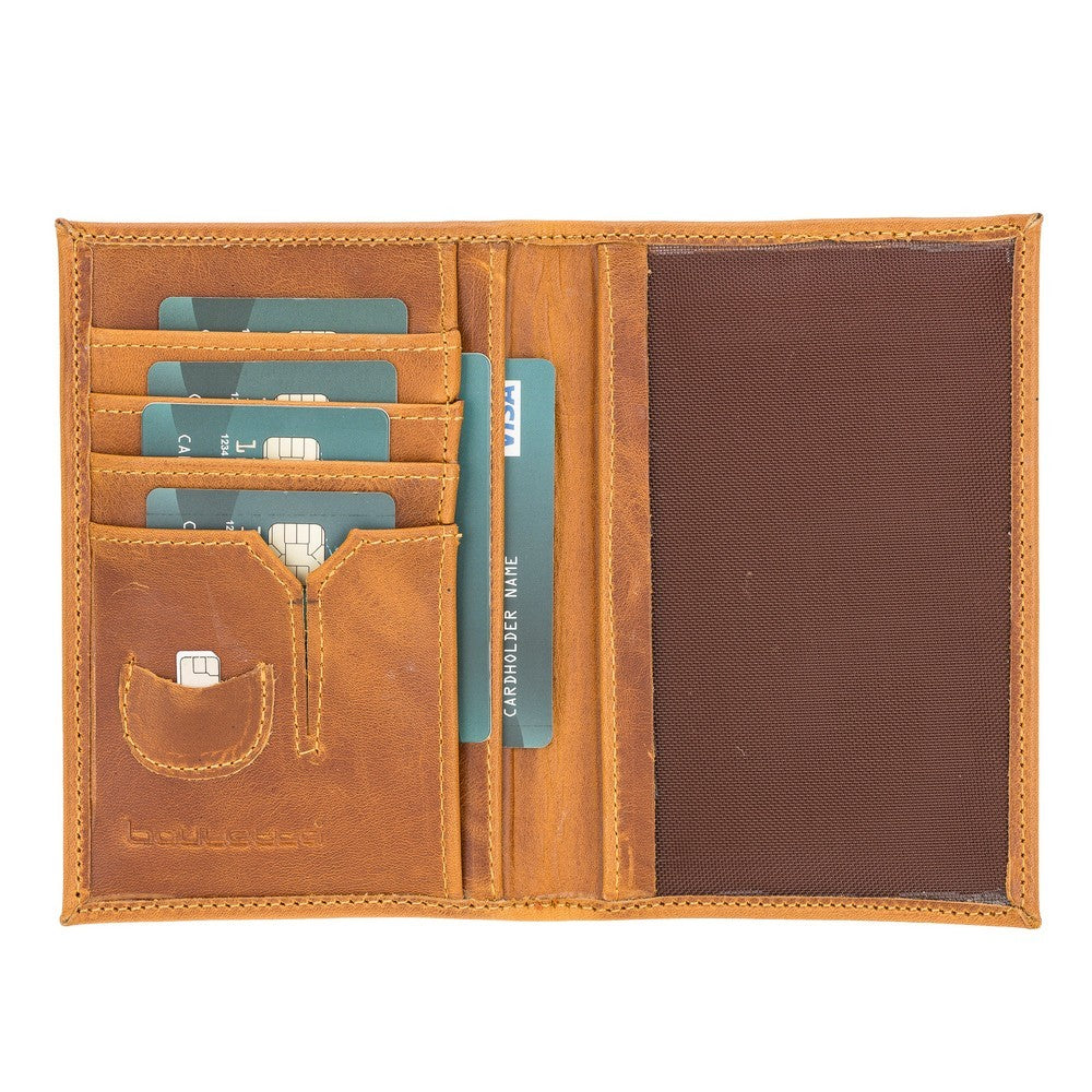 Hakiki Deri, El Yapımı Cüzdan, Pasaport Bölümlü, PH04 G19 Taba