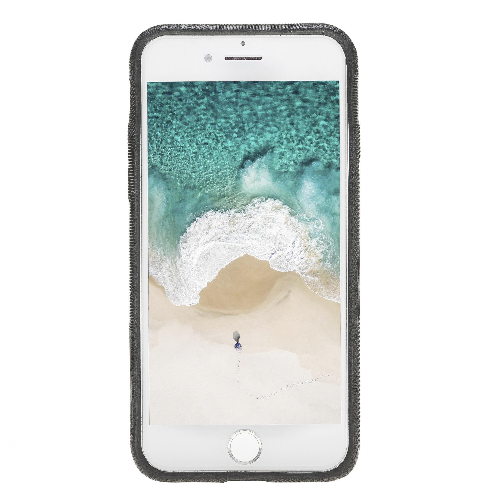 Apple iPhone 7-8-SE Uyumlu Deri Arka Kapak FXCP UCCC KFL1