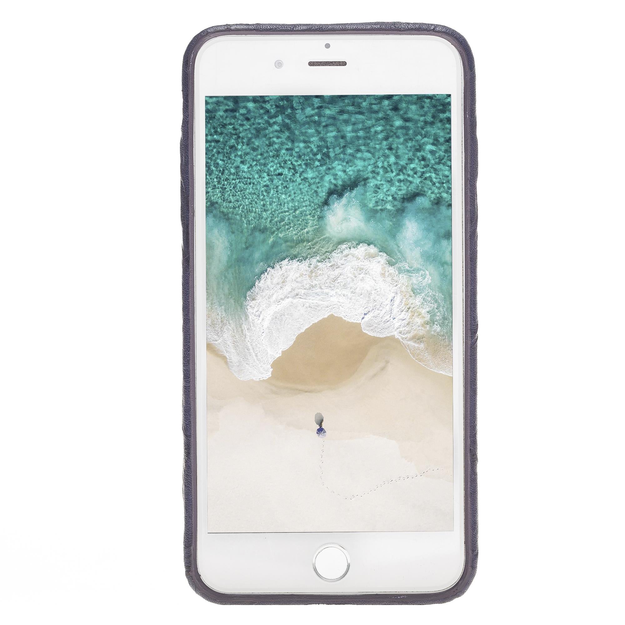 Apple iPhone 7-8-SE Uyumlu Deri Arka Kapak FXCP UCCC B1