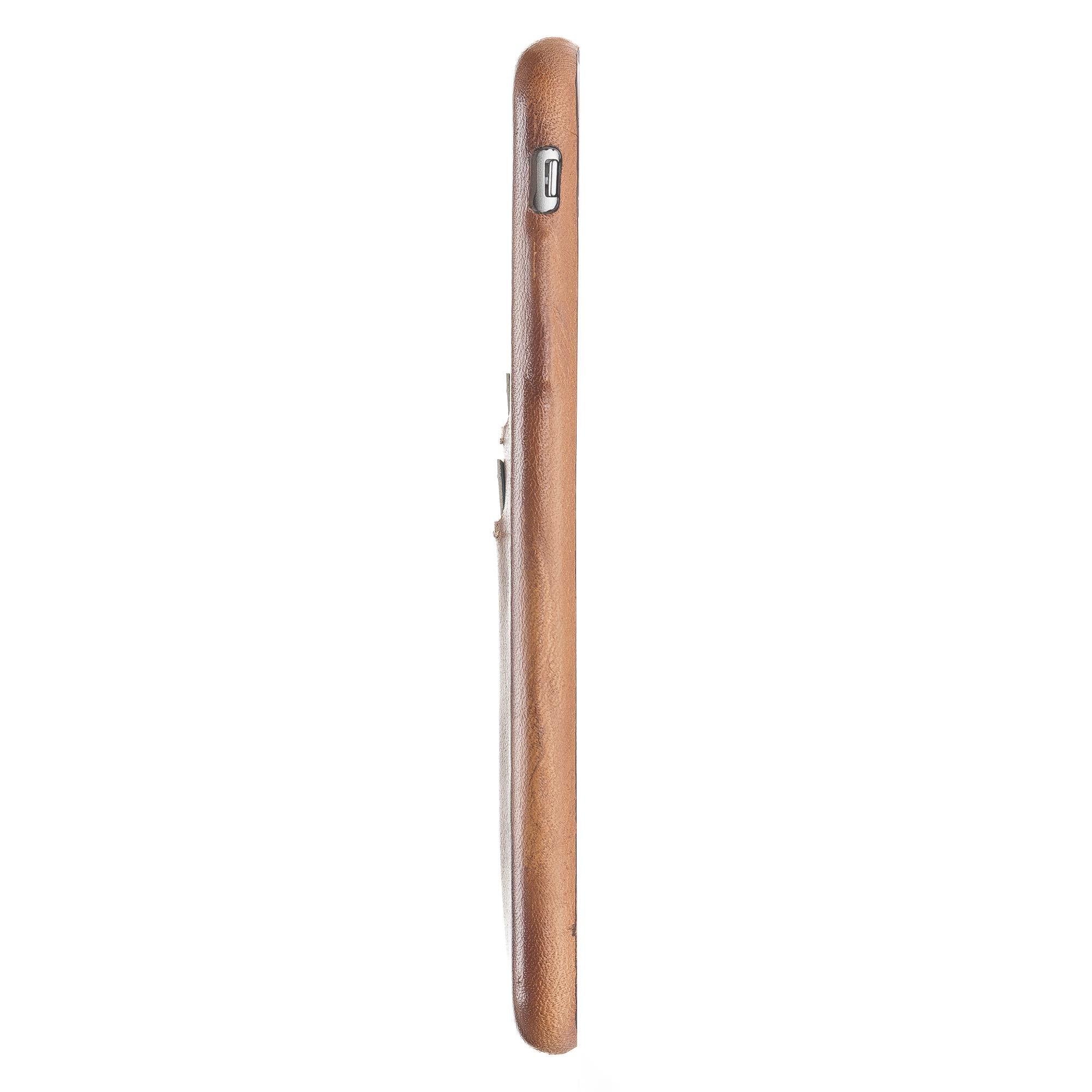 Apple iPhone 7-8 Plus Uyumlu Deri Kartlıklı Arka Kapak UCCC Taba
