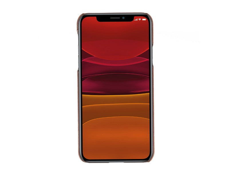 Apple iPhone 11 Pro Max uyumlu, Hakiki Deri, El Yapımı, Arka Kapak, UJ Gölgeli Taba