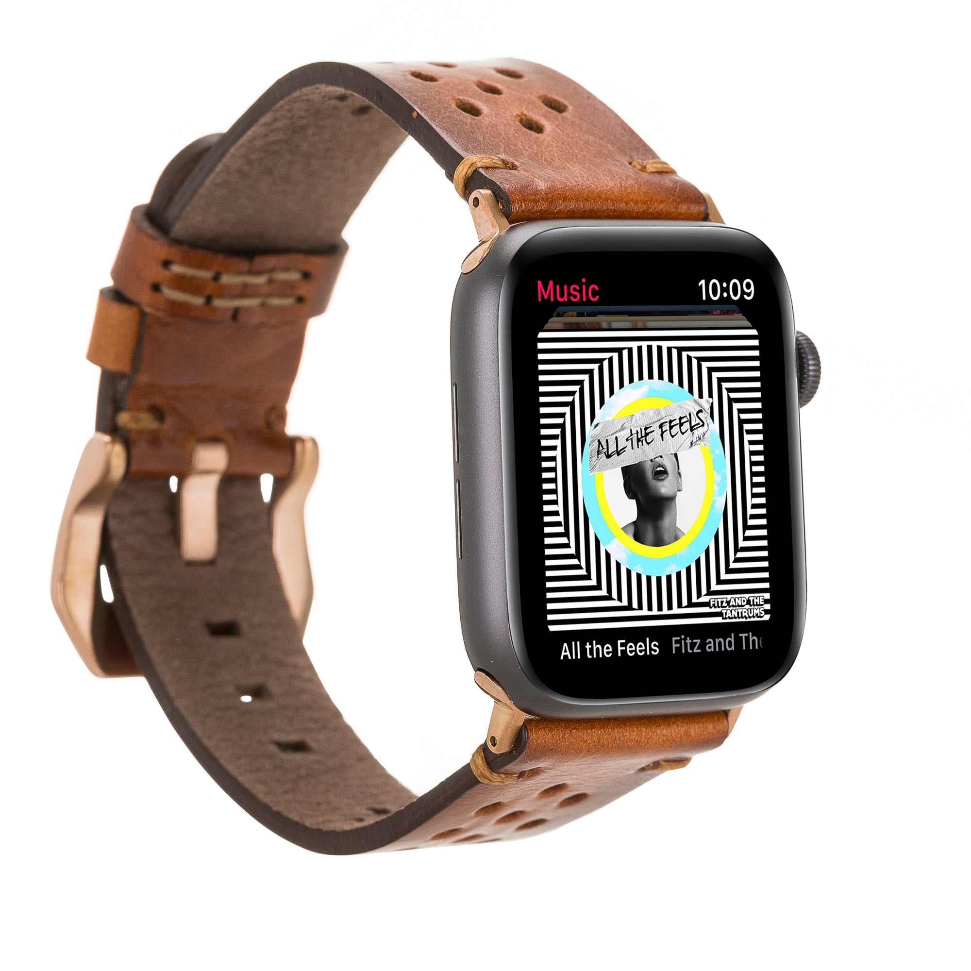 Apple Watch uyumlu, Hakiki Deri, El Yapımı Kordon, Vigo Gölgeli Taba
