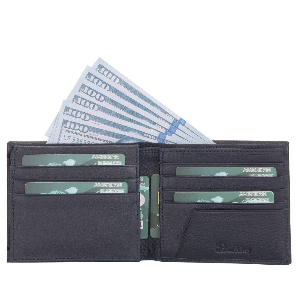 Burkley 1870 Deri Cüzdan Lacivert