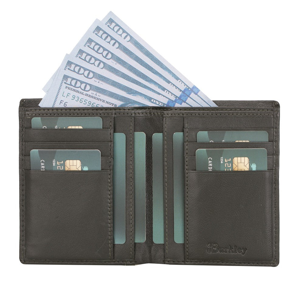 Burkley 3001 Deri Cüzdan Koyu Yeşil