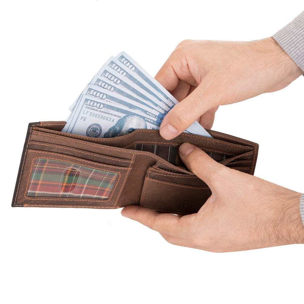 Burkley 6057 Deri Cüzdan Antik Kahve