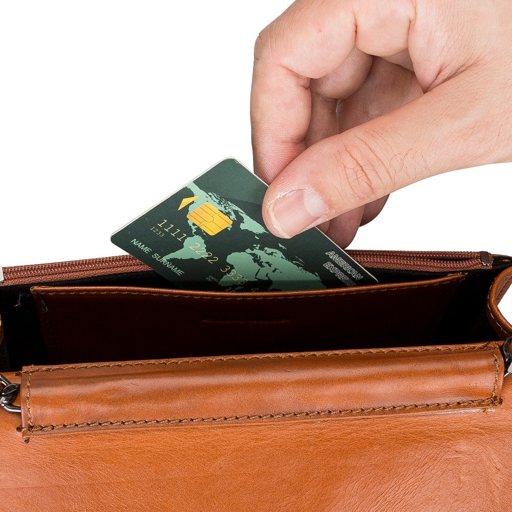 Carmela Hakiki Deri, El Yapımı Kadın Çantası, Rustik Taba RST2