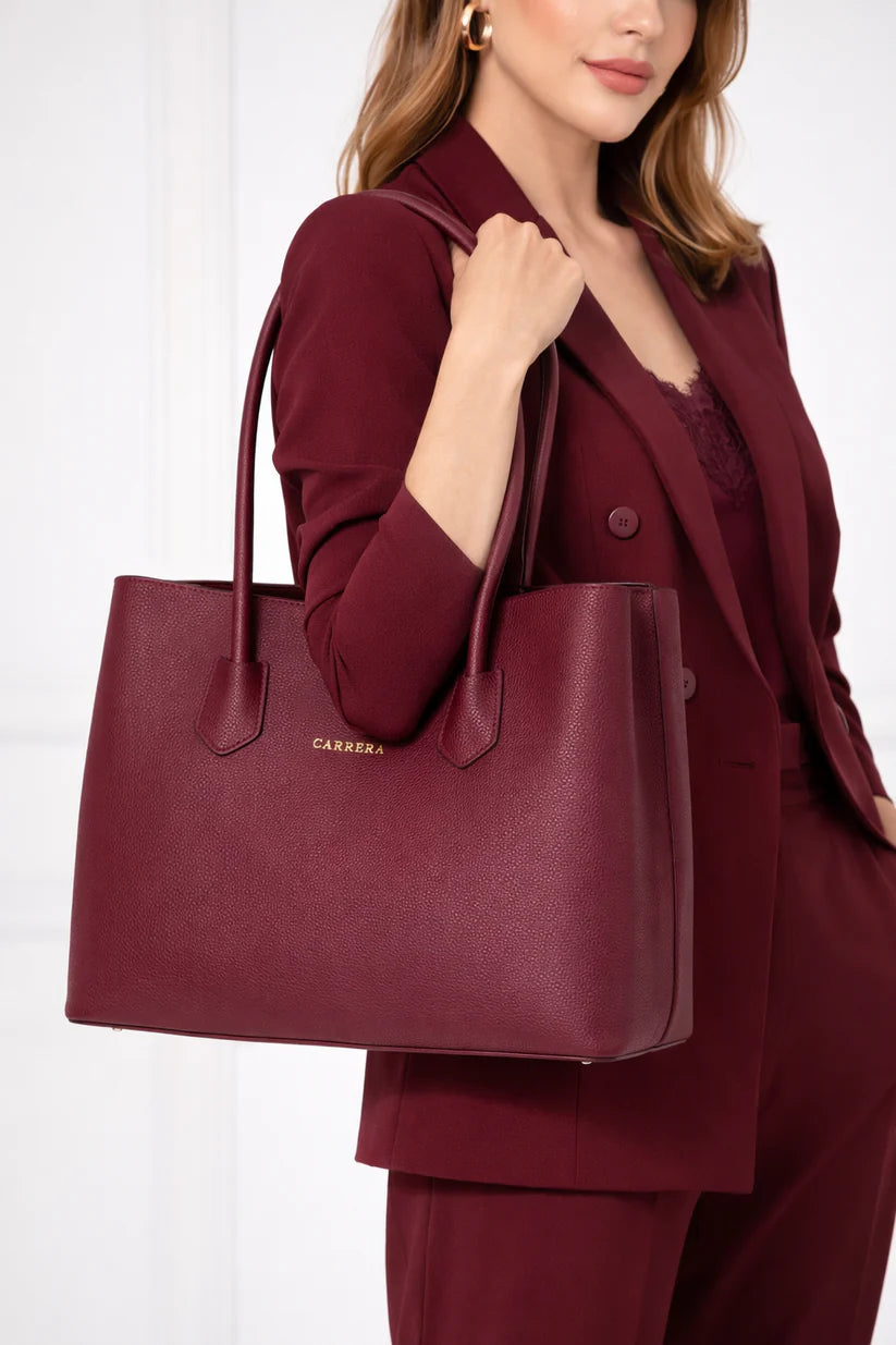 Novelya Hakiki Deri El Çantası - Geniş İç Hacimli Premium Croco Tote Bag