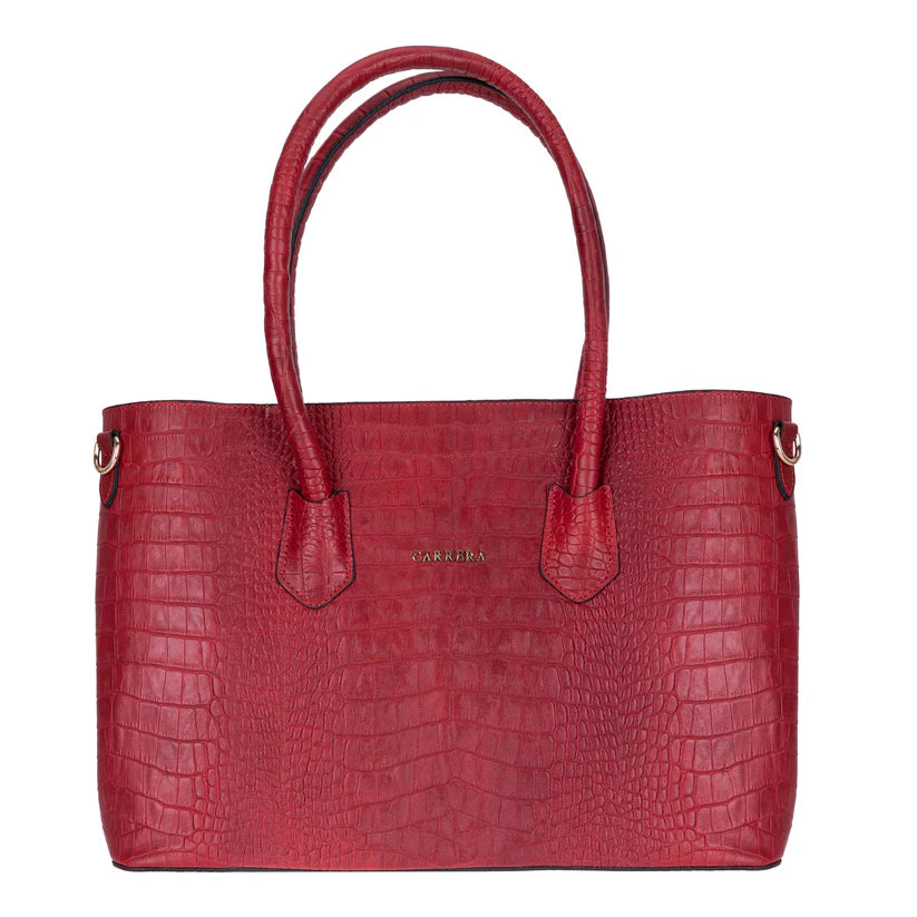 Novelya Hakiki Deri El Çantası - Geniş İç Hacimli Premium Croco Tote Bag