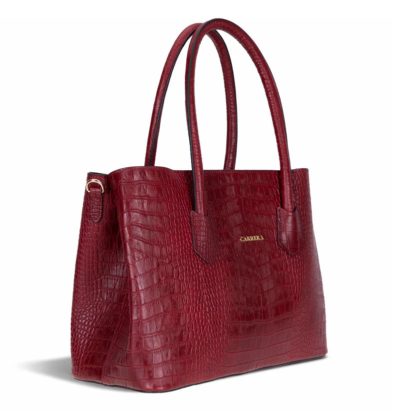Novelya Hakiki Deri El Çantası - Geniş İç Hacimli Premium Croco Tote Bag