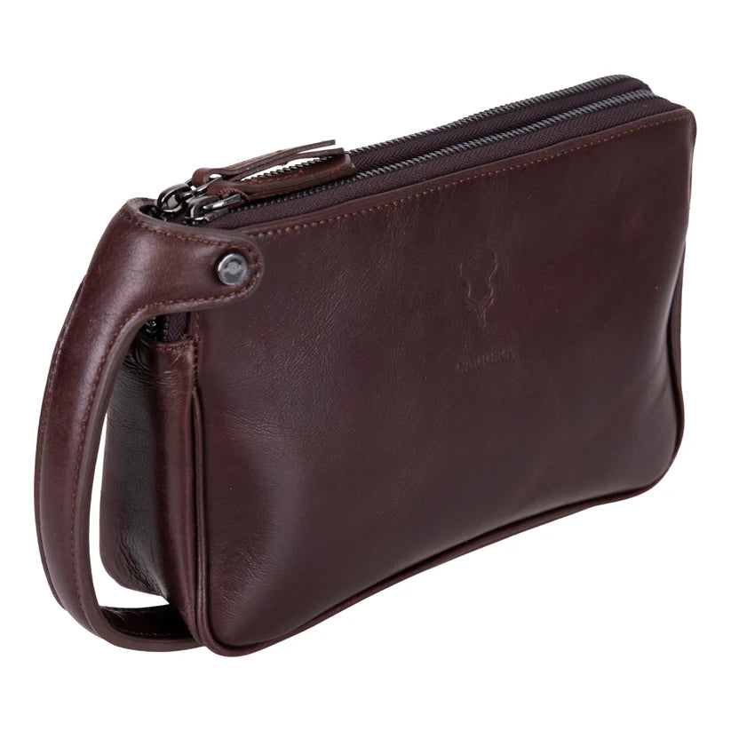 Valdiero %100 Hakiki Dana Derisi Erkek El Portföyü - Çok Bölmeli Vintage Organizer