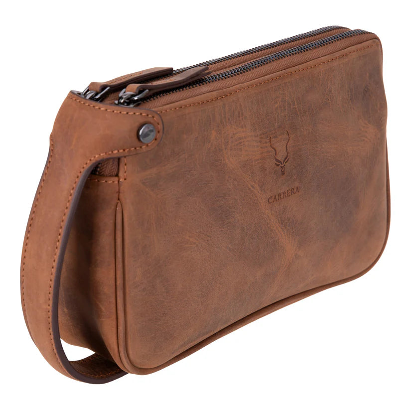 Valdiero %100 Hakiki Dana Derisi Erkek El Portföyü - Çok Bölmeli Vintage Organizer