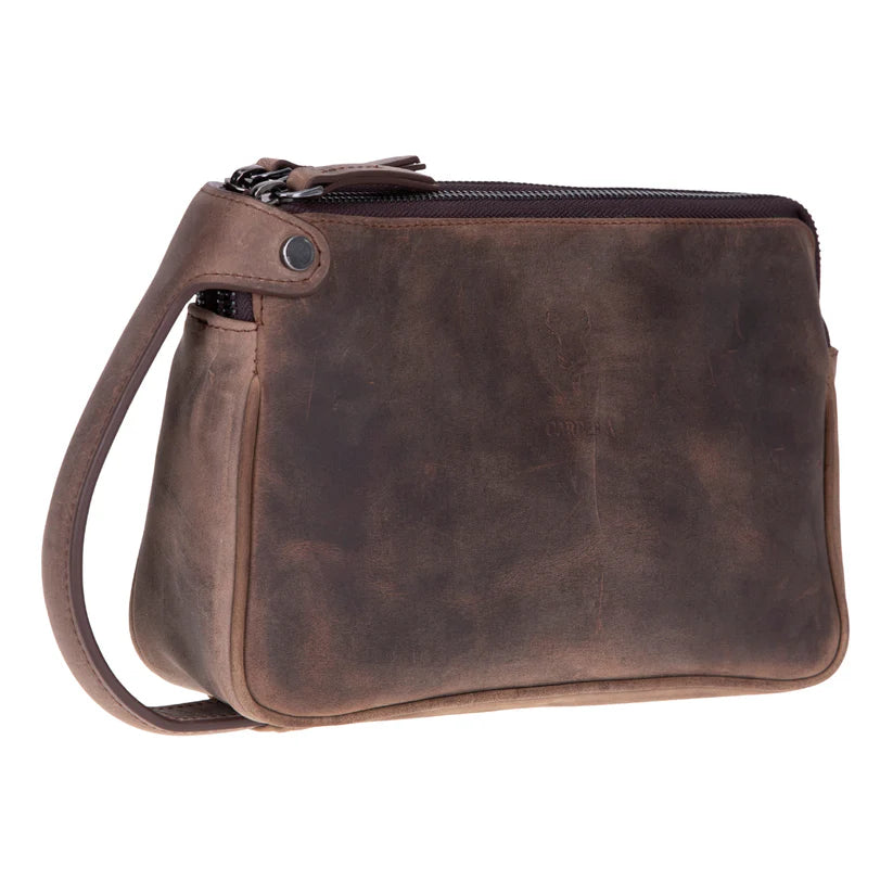 Valdiero %100 Hakiki Dana Derisi Erkek El Portföyü - Çok Bölmeli Vintage Organizer