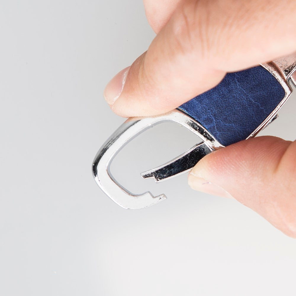 Hakiki Deri, El Yapımı Anahtarlık, BKR13 G21 Mavi