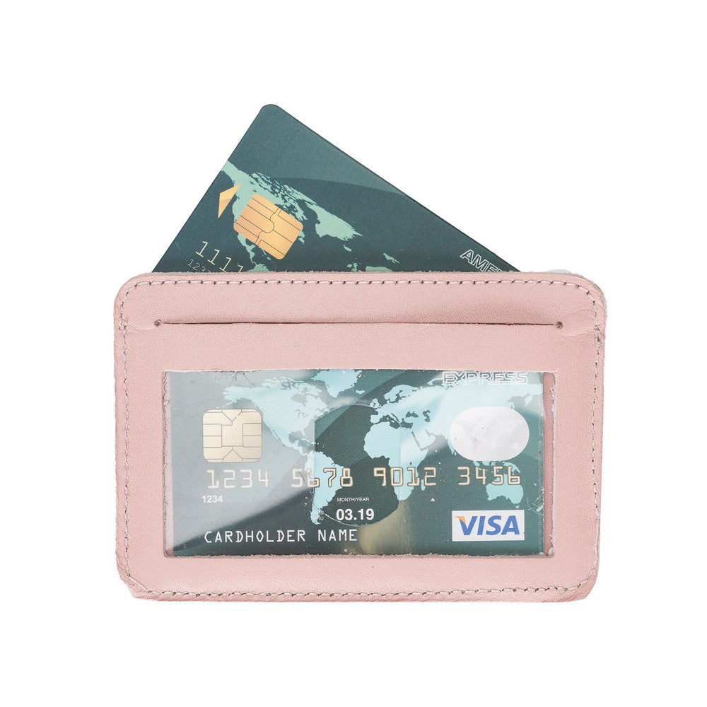 Hakiki Deri, El Yapımı, Kimlik Pencereli, Bozuk Para Cüzdanı, NU2 Pembe