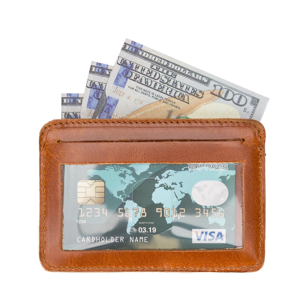 Hakiki Deri, El Yapımı, Kimlik Pencereli, Bozuk Para Cüzdanı, Gölgeli Taba