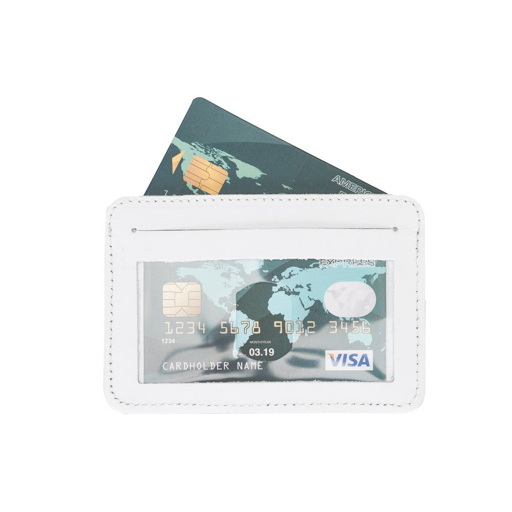 Hakiki Deri, El Yapımı, Kimlik Pencereli, Bozuk Para Cüzdanı, F3 Beyaz