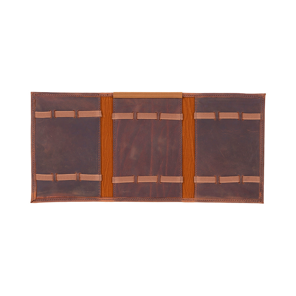 Hakiki Deri, El Yapımı, Saat Kordonu Taşıma Çantası, Antik Kahve