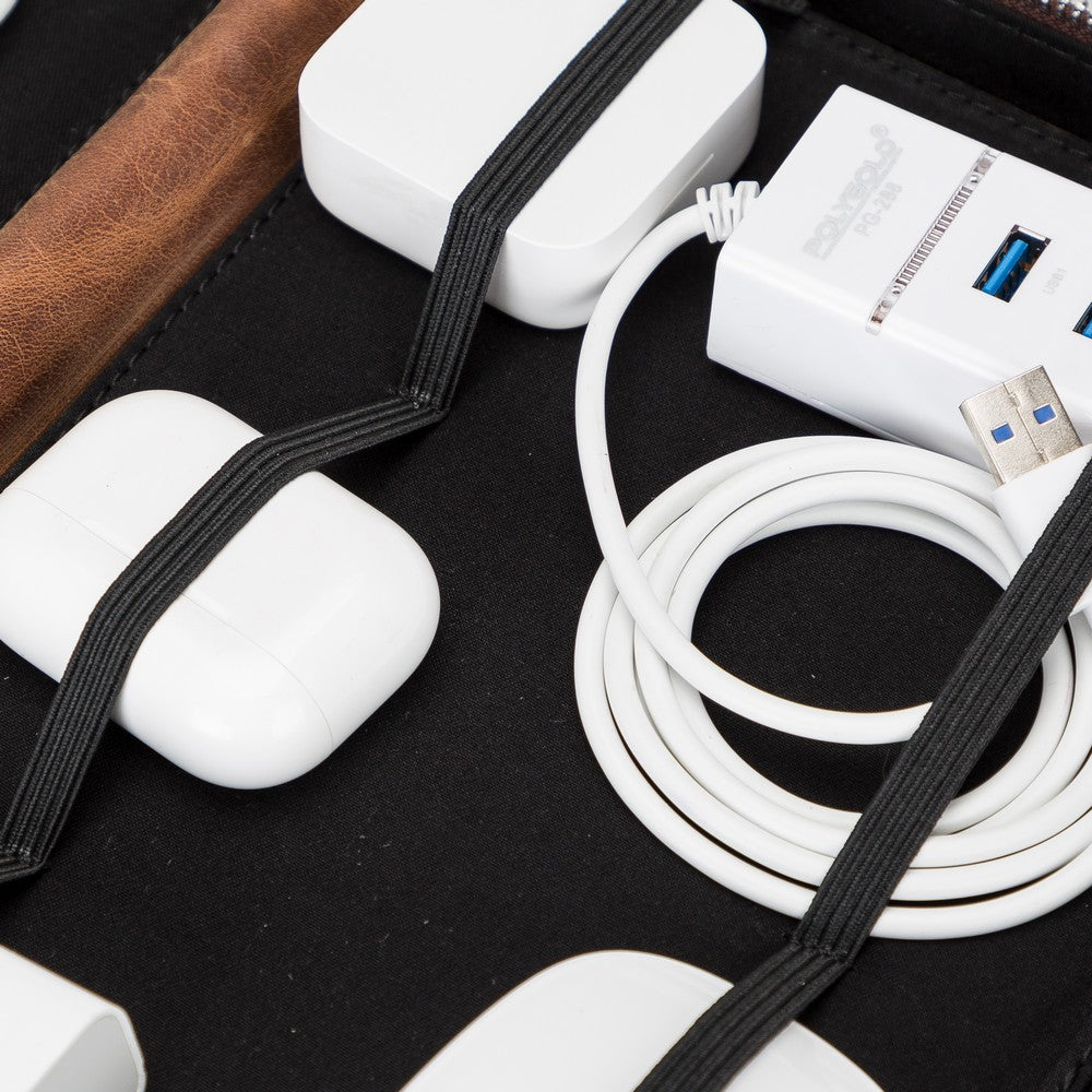 Hakiki Deri, El Yapımı, Aksesuar Taşıma Çantası, G2 Antik Kahve