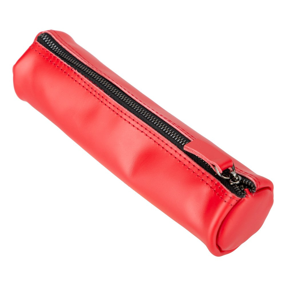 Hakiki Deri, El Yapımı, Fermuarlı Kalem ve Aksesuar Çantası, Nar Çiçeği