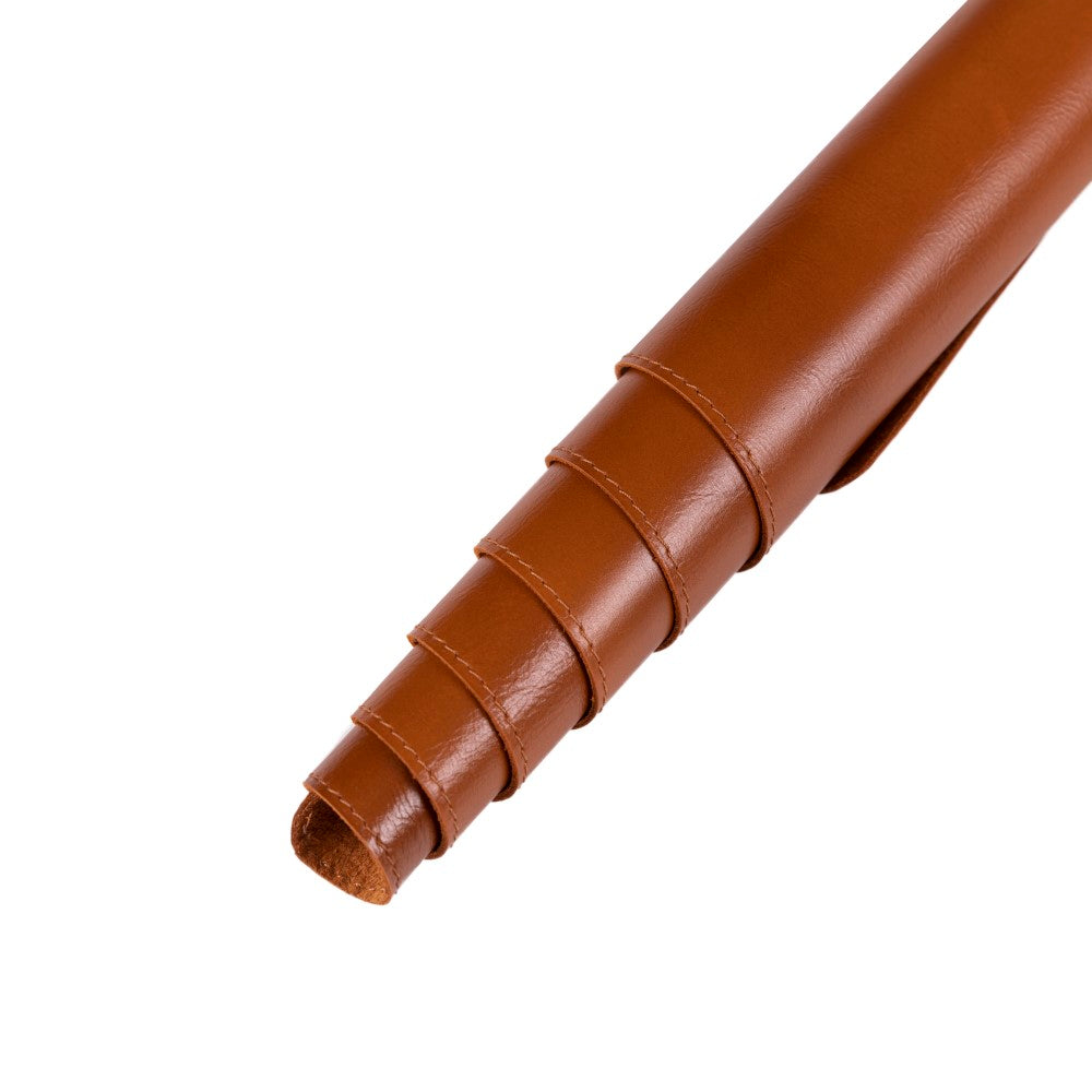 Hakiki Deri, El Yapımı Masa Matı, 80*37cm Gölgeli Taba