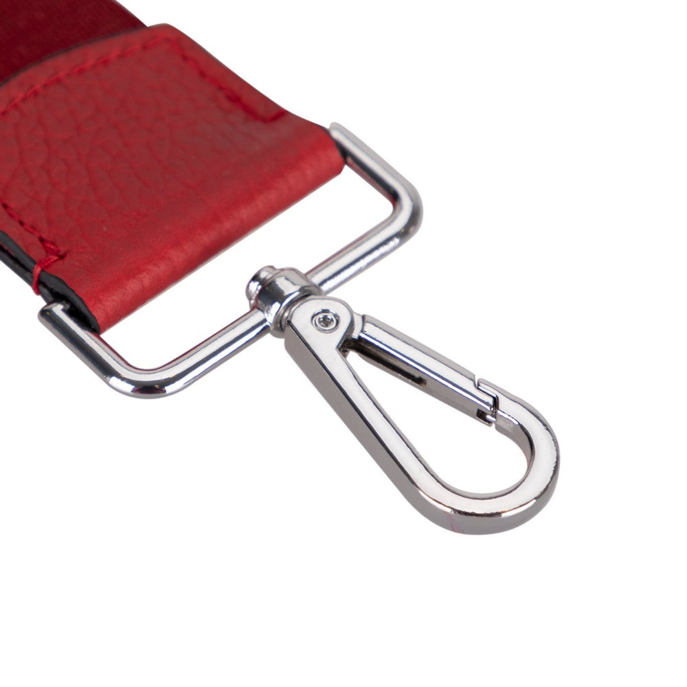 Dolly Gerçek Deri Seyahat Çantası Dokulu Kırmızı