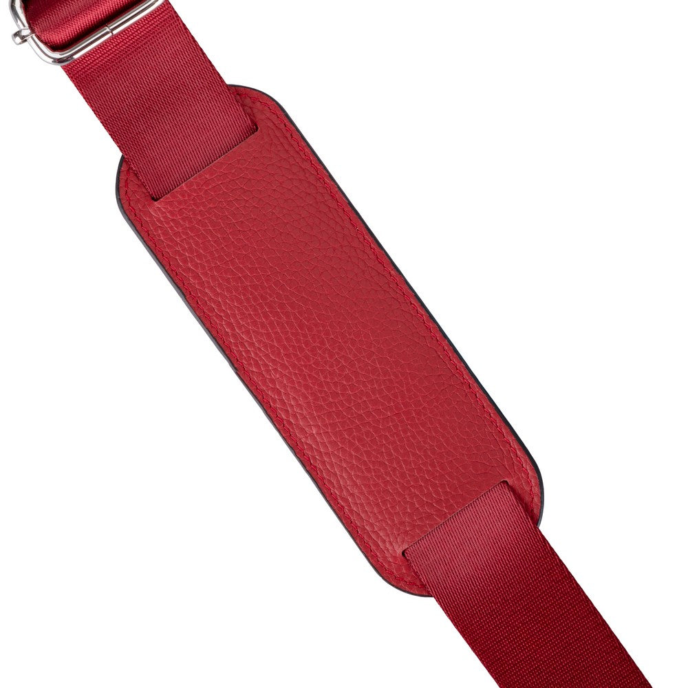 Dolly Gerçek Deri Seyahat Çantası Dokulu Kırmızı